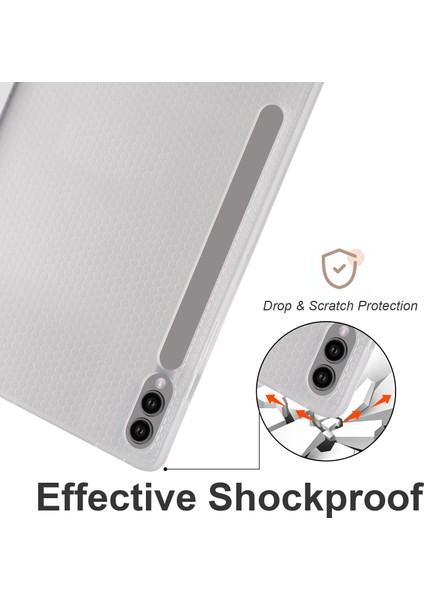 Samsung Galaxy Tab S9 Pu Şeffaf Tpu Arka Kalem Yuvası Tablet Kılıfı (Yurt Dışından)