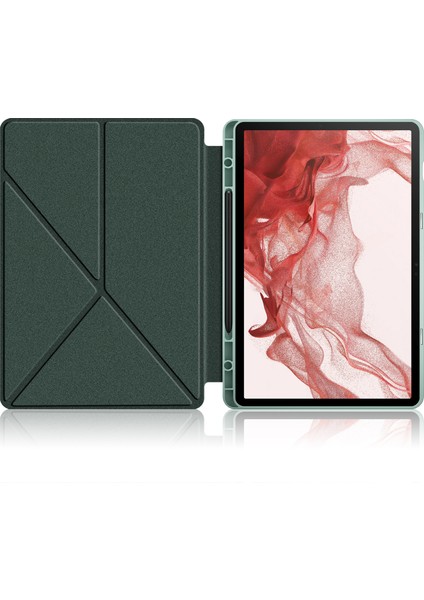 Seashell Digital Samsung Galaxy Tab S9 SM X810 (Wi Fi) SM X816B (5g Global) SM X818U (5g Us) Pu Deri Akıllı Origami Standlı Tablet Kılıfı (Yurt Dışından)