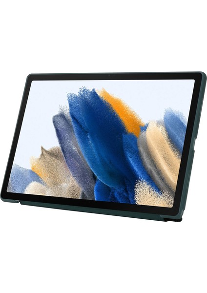 Samsung Galaxy Tab A8 10.5 (2021 2022) Koruyucu V Katlamalı Stand Silikon Desteği Otomatik Uyandırma uyku Tablet Kılıfı (Yurt Dışından)