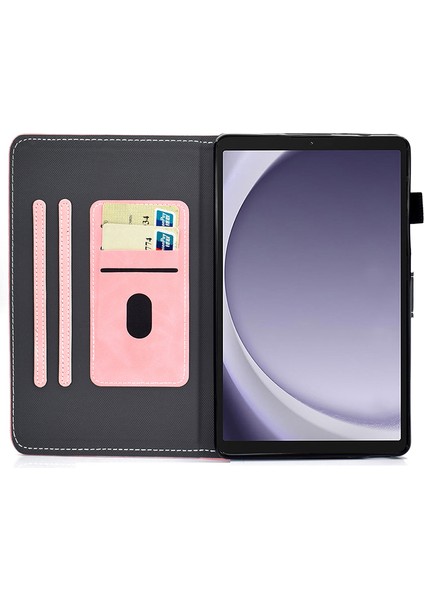 Samsung Galaxy Tab A9 Pu Deri Kart Yuvası Kalem Tutucu Standı Tablet Kılıfı (Yurt Dışından)