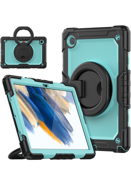 Samsung Galaxy Tab A8 10.5 (2021 2022) Silikon Pc Hibrit Ekran Çerçevesi Dahili Ekran Koruyucu Standı Tablet Kılıfı (Yurt Dışından)