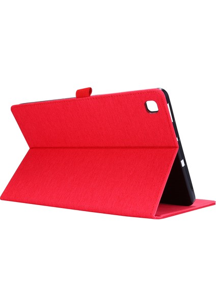 Kumaş Doku Kart Yuvaları Samsung Galaxy Tab S6 Lite (2020 2022 2024) Deri Koruyucu Standı Tablet Kılıfı (Yurt Dışından)