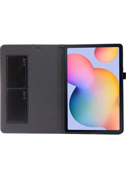 Crazy Horse Koruyucu Kart Yuvası Standı Deri Samsung Galaxy Tab S7 s8 Tablet Kılıfı (Yurt Dışından)