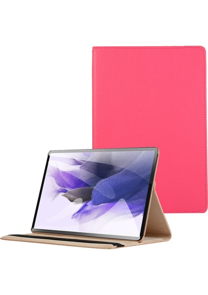 360 Döner Stand Pu Deri Samsung Galaxy Tab S7 Fe Rose Tablet Kılıfı (Yurt Dışından)
