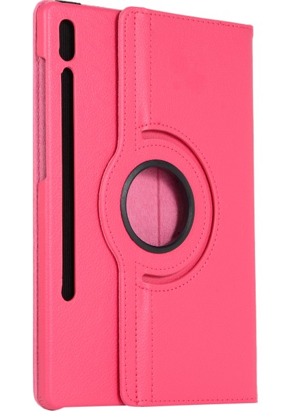 360 Döner Stand Pu Deri Samsung Galaxy Tab S7 Fe Rose Tablet Kılıfı (Yurt Dışından)