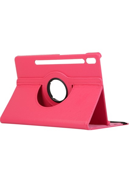 360 Döner Stand Pu Deri Samsung Galaxy Tab S7 Fe Rose Tablet Kılıfı (Yurt Dışından)