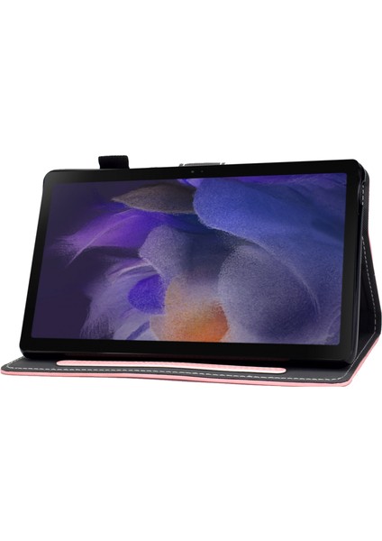 Samsung Galaxy Tab A8 10.5 (2021) SM X200 SM X205 Pu Deri Katlanır Stand Folio Kart Yuvaları Kalem Tutucu Tablet Kılıfı (Yurt Dışından)
