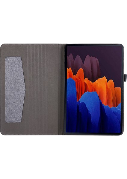 Samsung Galaxy Tab S9 Standı Kart Tutucu Deri Tablet Kılıfı (Yurt Dışından)