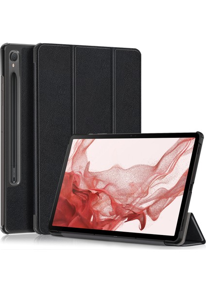 Samsung Galaxy Tab S9 s9 Fe 11 Inch SM X710 SM X716B SM X718U Pu Deri Üç Katlı Stand Akıllı Tablet Kılıfı (Yurt Dışından)