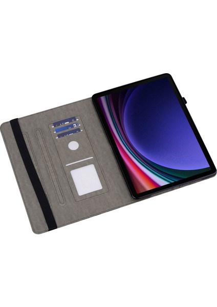 Samsung Galaxy Tab S9 s9 Fe Ağacı Geyik Baskılı Standı Pu Deri Kart Tutucu Tablet Kılıfı (Yurt Dışından)