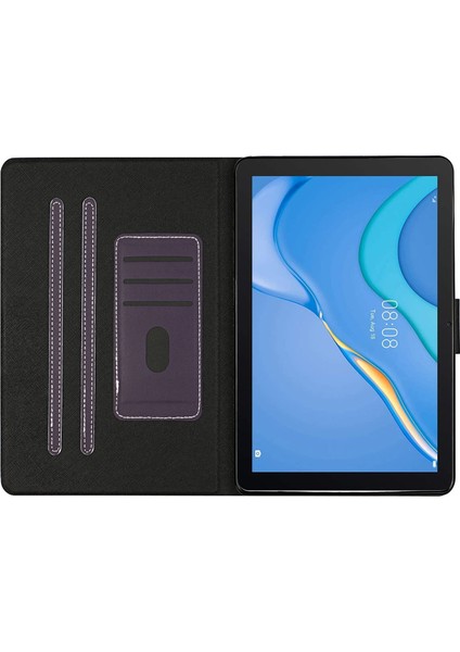 Samsung Galaxy Tab A9 Pu Deri Slim Fit Kart Tutucu Tablet Kılıfı (Yurt Dışından)