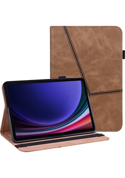 Samsung Galaxy Tab S9 s9 Fe Pu Deri Çizgi Baskılı Kart Yuvalı Stand Tablet Kılıfı (Yurt Dışından)