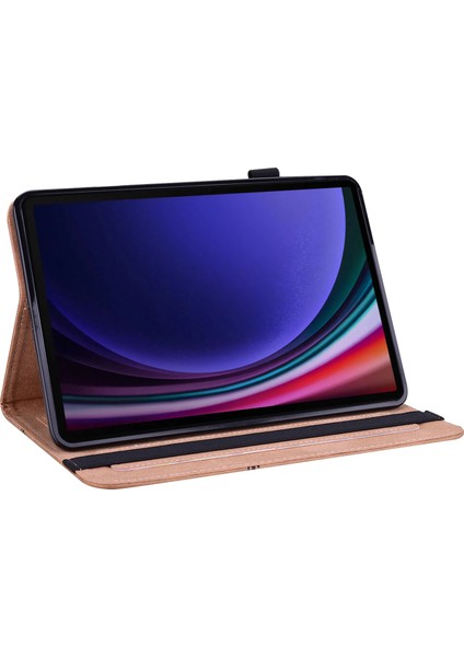 Samsung Galaxy Tab S9 s9 Fe Pu Deri Çizgi Baskılı Kart Yuvalı Stand Tablet Kılıfı (Yurt Dışından) fırsatları