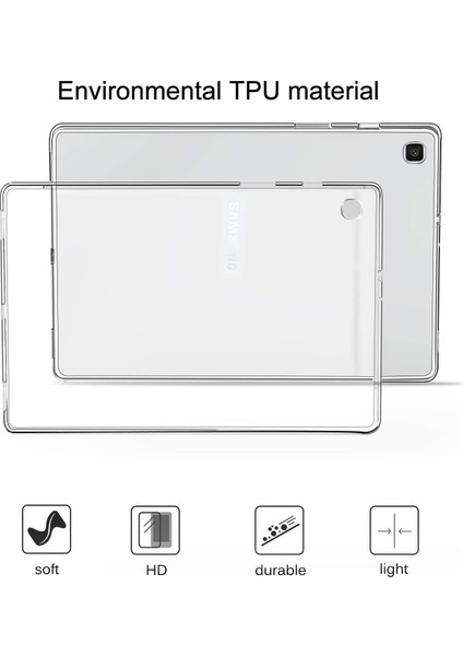 Samsung Galaxy Tab A7 10.4 (2022 2020) Koruyucu Şeffaf Şeffaf Tpu Tablet Kılıfı (Yurt Dışından) modelleri