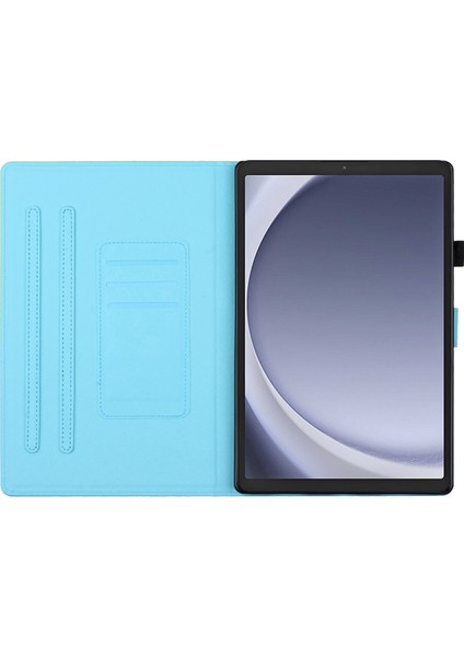 Samsung Galaxy Tab A9 Deri Degrade Standı Kart Yuvaları Tablet Kılıfı (Yurt Dışından)