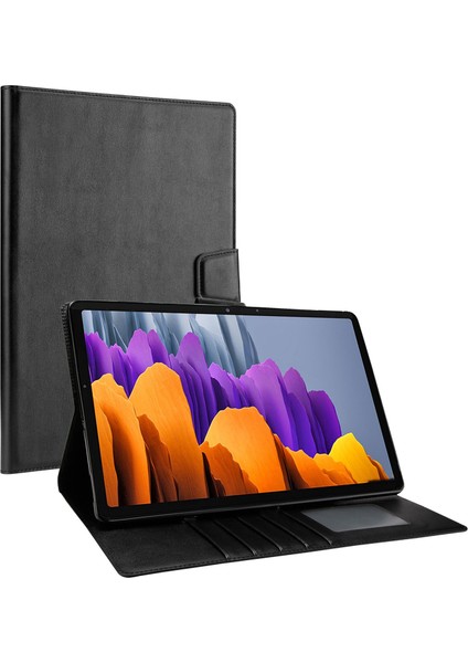 Samsung Galaxy Tab S7 T970 S7 Fe T730 S8 X800 Çizilmez Pu Deri Katlanabilir Stand Cüzdan Tablet Kılıfı (Yurt Dışından)