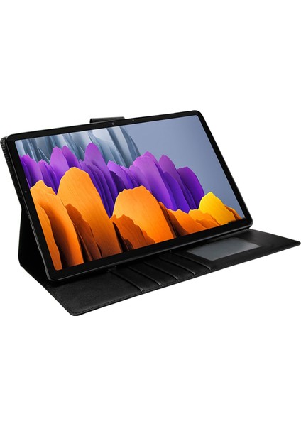 Samsung Galaxy Tab S7 T970 S7 Fe T730 S8 X800 Çizilmez Pu Deri Katlanabilir Stand Cüzdan Tablet Kılıfı (Yurt Dışından)