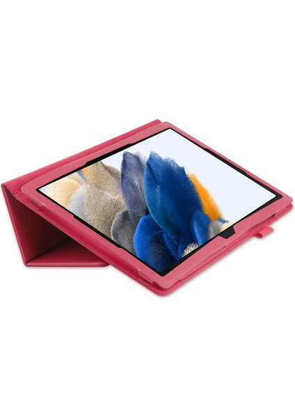 Samsung Galaxy Tab A8 10.5 (2021 2022) Litchi Doku Otomatik Uyandırma uyku Pu Deri Koruyucu Tablet Kılıfı (Yurt Dışından)
