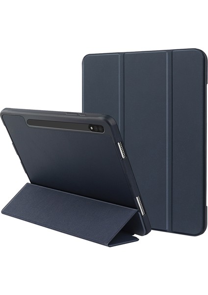 Samsung Galaxy Tab S8 360 Derece Koruma Standlı kalem Yuvası Desteği Otomatik Uyandırma uyku Tablet Kılıfı (Yurt Dışından)