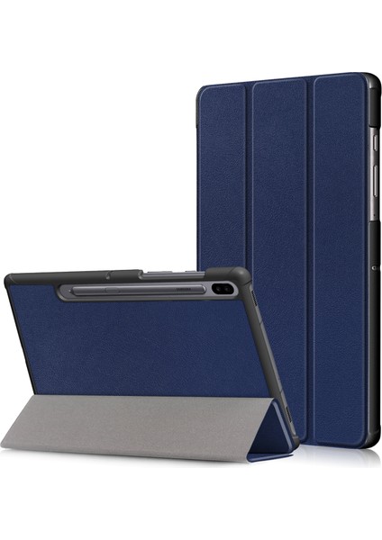 Koruyucu Samsung Galaxy Tab S6 T860 T865 Çizilmeye Dayanıklı Pu Deri Üç Katlı Stand Akıllı Tablet Kılıfı (Yurt Dışından)