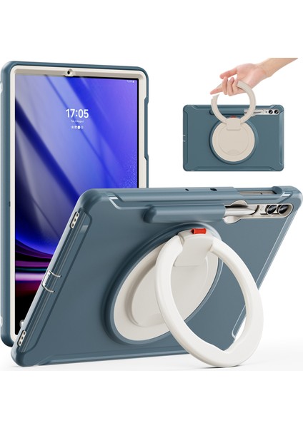 Samsung Galaxy Tab S9 FE S7 T970 TAB S7 Fe T730 TAB S8 X800 TAB S9 X810 Pc Tpu Döner Kalem Tutuculu Tablet Kılıfı (Yurt Dışından)