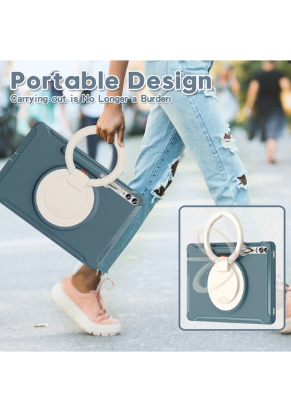 Samsung Galaxy Tab S9 FE S7 T970 TAB S7 Fe T730 TAB S8 X800 TAB S9 X810 Pc Tpu Döner Kalem Tutuculu Tablet Kılıfı (Yurt Dışından)