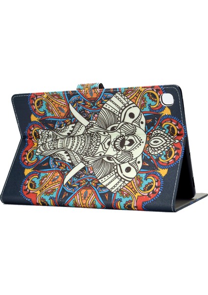 Samsung Galaxy Tab S5E SM T720 ELEPHANT Desenli Deri Tablet Kılıfı (Yurt Dışından)