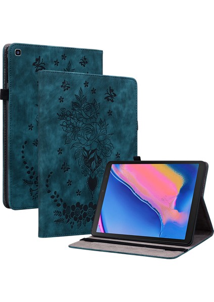 Samsung Galaxy Tab A 8.0 (2019) SM T290 (WI FI) SM T295 (Lte) Pu Deri Kart Tutucu Baskılı Standı Tablet Kılıfı (Yurt Dışından)