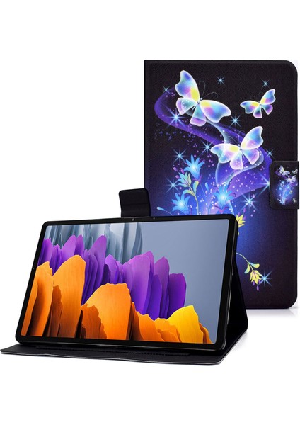Samsung Galaxy Tab S7 T870 S8 X700 X706 Desen Baskı Deri Koruyucu Çiçek Tablet Kılıfı (Yurt Dışından)