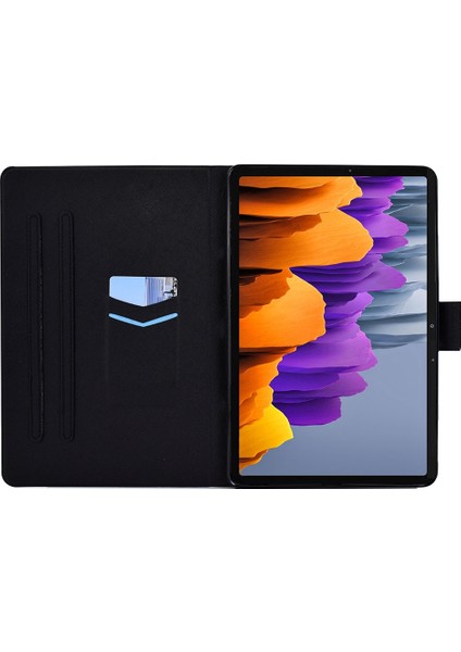 Samsung Galaxy Tab S7 T870 S8 X700 X706 Desen Baskı Deri Koruyucu Çiçek Tablet Kılıfı (Yurt Dışından)
