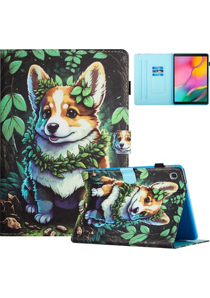 Samsung Galaxy Tab A7 Lite 8.7 Inç T220 T225 Desen Baskı Kartı Tutucu Corgi Tablet Kılıfı (Yurt Dışından)