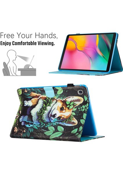 Samsung Galaxy Tab A7 Lite 8.7 Inç T220 T225 Desen Baskı Kartı Tutucu Corgi Tablet Kılıfı (Yurt Dışından) indirimleri
