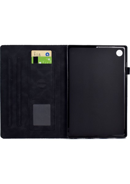 Samsung Galaxy Tab A8 10.5 (2021) X200 X205 (2022) Kart Tutucu Deri Tablet Kılıfı (Yurt Dışından)