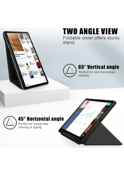 Samsung Galaxy Tab S9 SM X810 (Wi Fi) SM X816B (5g Global) SM X818U (5g Us) Pu Deri Akıllı Origami Standlı Tablet Kılıfı (Yurt Dışından)