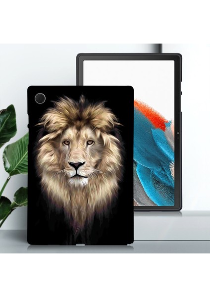 Samsung Galaxy Tab A8 10.5 (2021) Tpu Desen Baskı İnce Koruyucu Aslan Tablet Kılıfı (Yurt Dışından)