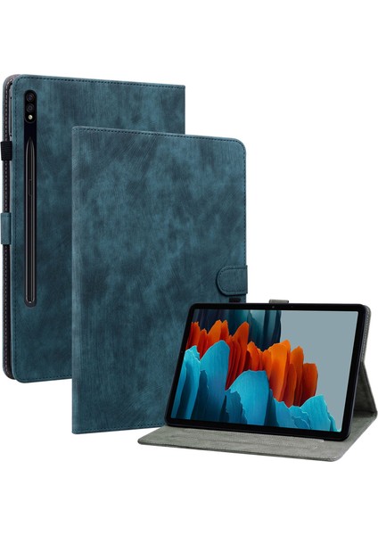 Samsung Galaxy Tab S7 s8 Anti Drop Tpu Pu Deri Tiger Otomatik Uyandırma uyku Koruyucu Standlı kart Yuvası Tablet Kılıfı (Yurt Dışından)
