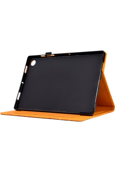 Samsung Galaxy Tab A8 10.5 (2021) X200 X205 (2022) Standı Deri Kart Tutucu Baskılı Ağaç Haki Tablet Kılıfı (Yurt Dışından)