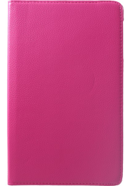 Litchi Doku (360 Derece Döner Stand) Samsung Galaxy Tab A 10.5 (2018) T590 T595 ROSE Deri Tablet Kılıfı (Yurt Dışından)