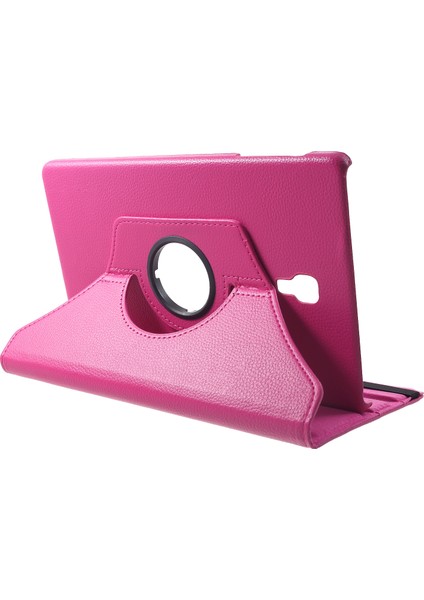 Litchi Doku (360 Derece Döner Stand) Samsung Galaxy Tab A 10.5 (2018) T590 T595 ROSE Deri Tablet Kılıfı (Yurt Dışından)