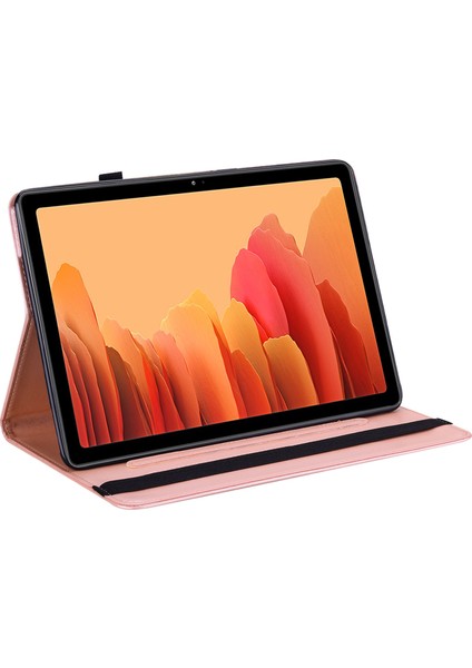 Ağaç Geyik Desen Baskı Deri Standı Samsung Galaxy Tab S6 Lite (2020 2022 2024) Tablet Kılıfı (Yurt Dışından)