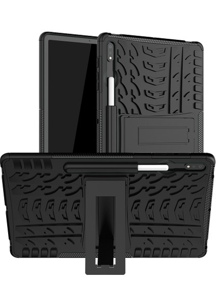 Serin Lastik Hibrit Pc Tpu Koruyucu Kick Standlı Samsung Galaxy Tab S9 tab S7 tab S7 Fe s8 Tablet Kılıfı (Yurt Dışından)