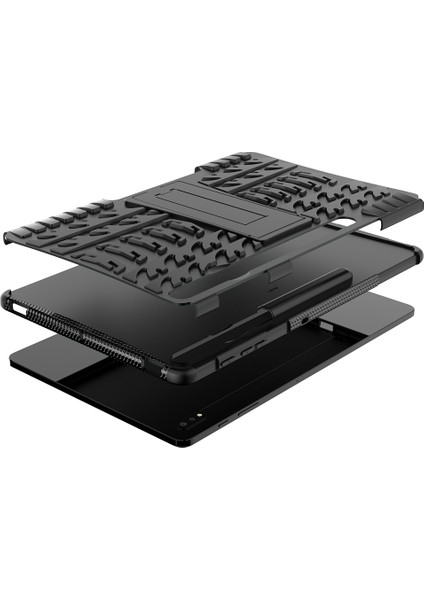 Serin Lastik Hibrit Pc Tpu Koruyucu Kick Standlı Samsung Galaxy Tab S9 tab S7 tab S7 Fe s8 Tablet Kılıfı (Yurt Dışından)