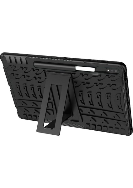 Serin Lastik Hibrit Pc Tpu Koruyucu Kick Standlı Samsung Galaxy Tab S9 tab S7 tab S7 Fe s8 Tablet Kılıfı (Yurt Dışından)
