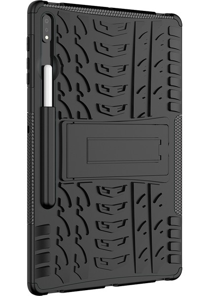 Serin Lastik Hibrit Pc Tpu Koruyucu Kick Standlı Samsung Galaxy Tab S9 tab S7 tab S7 Fe s8 Tablet Kılıfı (Yurt Dışından)