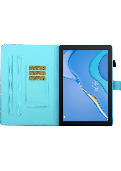 Samsung Galaxy Tab A9 Desenli Baskı Stand Ayçiçeği Tablet Kılıfı (Yurt Dışından)