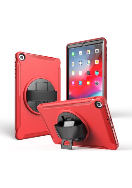 360° Dönebilen Stand Pc Tpu Hibrit Samsung Galaxy Tab A 10.1 (2019) El Askılı SM T510 T515 Tablet Kılıfı (Yurt Dışından)