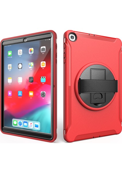 360° Dönebilen Stand Pc Tpu Hibrit Samsung Galaxy Tab A 10.1 (2019) El Askılı SM T510 T515 Tablet Kılıfı (Yurt Dışından)