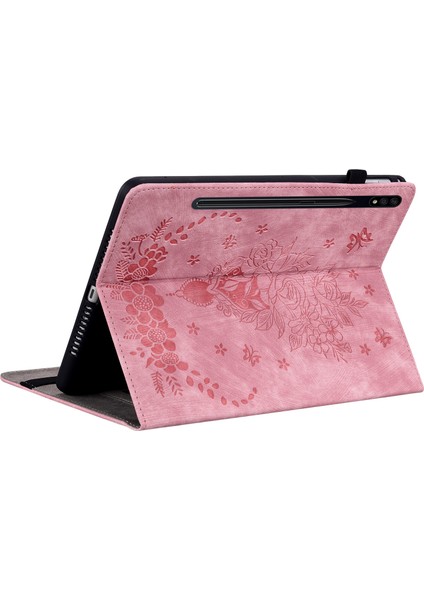 Samsung Galaxy Tab S9 s9 Fe Standı Folio Pu Deri Baskılı Kart Tutucu Tablet Kılıfı (Yurt Dışından)