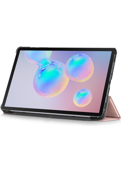 Üç Katlı Stand Deri Akıllı Samsung Galaxy Tab S6 Lite (2020) P610 P615 (2022 2024) Tablet Kılıfı (Yurt Dışından)