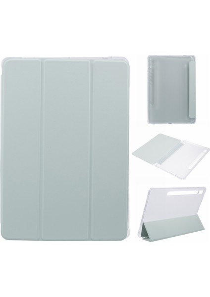 Samsung Galaxy Tab S9 Üçe Katlanmış Pu Akrilik Tpu Desteği Otomatik Uyandırma uyku Matcha Tablet Kılıfı (Yurt Dışından)